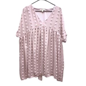 ⭐️Listicle chiffon textured pom babydoll dress size M